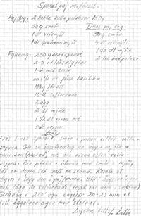 Bild på handskrivet spenatpaj recept
